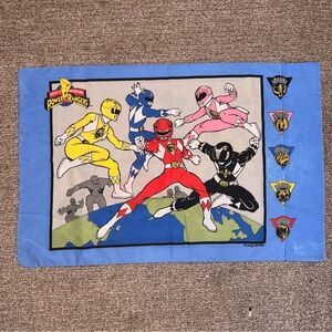 Mighty Morphin Power Rangers 1994 Vintage Pillowcase Saban Double Sided